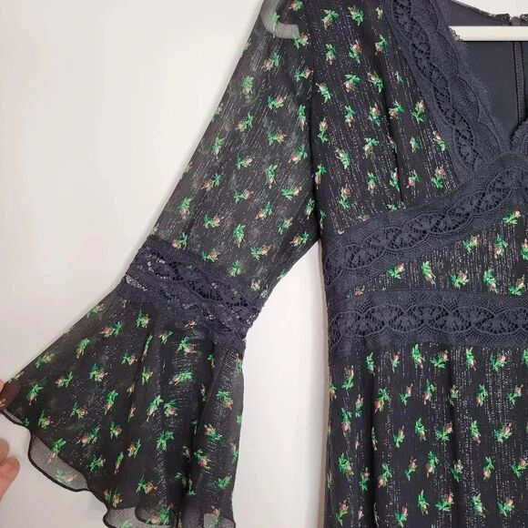 ⭐Rare⭐Anna sui floral chiffon maxi dress 2 - Picture 10 of 16